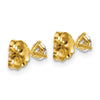 14k 3/8 carat Lab Grown Diamond VS/SI+ G+ Round Complete Three Prong Stud Earrings