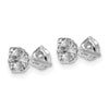14k White Gold 5/8 carat Certified Lab Grown Diamond VS+ F+ Round Complete Three Prong Stud Earrings