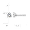 14k White Gold 5/8 carat Certified Lab Grown Diamond VS+ F+ Round Complete Three Prong Stud Earrings
