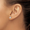 14k White Gold 3/4 carat Lab Grown Diamond VS/SI+ G+ Round Complete Three Prong Stud Earrings