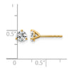 14k 3/4 carat Certified Lab Grown Diamond VS/SI+ G+ Round Complete Three Prong Stud Earrings