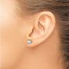 14k White Gold 1 carat Certified Lab Grown Diamond VS/SI+ G+ Round Complete Three Prong Stud Earrings