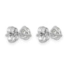 14k White Gold 1 carat Certified Lab Grown Diamond VS/SI+ G+ Round Complete Three Prong Stud Earrings