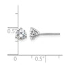 14k White Gold 1 carat Certified Lab Grown Diamond VS/SI+ G+ Round Complete Three Prong Stud Earrings