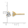 14k 1 carat Lab Grown Diamond VS/SI+ G+ Round Complete Three Prong Stud Earrings