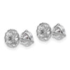 14k White Gold 1 1/4 ctw Lab Grown Diamond VS/SI+ G+ Round 3 Prong Heavy Wt. Stud Earrings