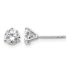 14k White Gold 1 1/4 ctw Lab Grown Diamond VS/SI+ G+ Round 3 Prong Heavy Wt. Stud Earrings