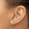 14k White Gold 1 3/8 ctw Lab Grown Diamond VS+ F+ Round 3 Prong Heavy Wt. Stud Earrings