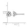 14k White Gold 1 3/8 ctw Lab Grown Diamond VS+ F+ Round 3 Prong Heavy Wt. Stud Earrings