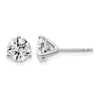 14k White Gold 1 3/8 ctw Lab Grown Diamond VS+ F+ Round 3 Prong Heavy Wt. Stud Earrings