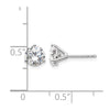 Round LGD 3 & 4 Prong Studs — 6 mm