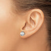 14k White Gold 2 carat Certified Lab Grown Diamond VS/SI+ G+ Round Complete Three Prong Stud Earrings