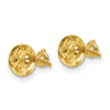 14k 1/5 carat Certified Lab Grown Diamond VS/SI+ G+ Round Complete Three Prong Screwback Stud Earrings