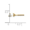14k Yellow Gold 1/5 ctw Lab Grown Diamond VS+ F+ Round 3 Prong Heavy Wt. Screwback Stud Earrings