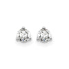 14k White Gold 1/4 carat Lab Grown Diamond VS/SI+ G+ Round Complete Three Prong Screwback Stud Earrings
