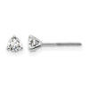 14k White Gold 1/4 carat Certified Lab Grown Diamond VS/SI+ G+ Round Complete Three Prong Screwback Stud Earrings