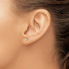 14k 1/4 carat Certified Lab Grown Diamond VS+ F+ Round Complete Three Prong Screwback Stud Earrings