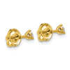 14k 1/4 carat Certified Lab Grown Diamond VS+ F+ Round Complete Three Prong Screwback Stud Earrings