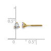 14k 1/3 carat Lab Grown Diamond VS/SI+ G+ Round Complete Three Prong Screwback Stud Earrings