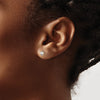 14k 1/2 carat Certified Lab Grown Diamond VS+ F+ Round Complete Three Prong Screwback Stud Earrings
