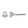 14k White Gold 3/4 carat Certified Lab Grown Diamond VS/SI+ G+ Round Complete Three Prong Screwback Stud Earrings