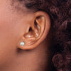 14k 3/4 carat Certified Lab Grown Diamond VS+ F+ Round Complete Three Prong Screwback Stud Earrings
