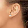 14k 1 carat Certified Lab Grown Diamond VS/SI+ G+ Round Complete Three Prong Screwback Stud Earrings