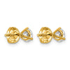 14k 1 carat Certified Lab Grown Diamond VS/SI+ G+ Round Complete Three Prong Screwback Stud Earrings