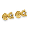 14k 1 1/2 carat Certified Lab Grown Diamond VS+ F+ Round Complete Three Prong Stud Earrings