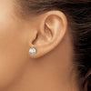 14k 2 carat Certified Lab Grown Diamond VS/SI+ G+ Round Complete Three Prong Screwback Stud Earrings