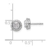 14k White Gold 1/2 carat Lab Grown Diamond VS/SI+ G+ Complete Round and Marquise Halo Post Earrings