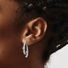 14k White Gold 7/8 carat Lab Grown Diamond VS/SI+ G+ Front and Back Dangle Post Earrings