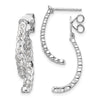 14k White Gold 1 1/2 carat Lab Grown Diamond VS/SI+ G+ Front and Back Dangle Post Earrings