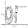 14k White Gold 5/8 carat Lab Grown Diamond VS/SI+ G+ Complete Oval Post Earrings