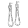 14k White Gold 1 5/8 carat Lab Grown Diamond VS/SI+ G+ Complete Dangle Loop Post Earrings