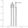 14k White Gold 2 carat Lab Grown Diamond VS/SI+ G+ Complete Dangle Post Earrings