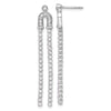 14k White Gold 2 carat Lab Grown Diamond VS/SI+ G+ Complete Dangle Post Earrings
