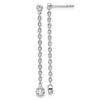 14k White Gold 1/4 carat Lab Grown Diamond VS/SI+ G+ Complete Dangle Post Earrings