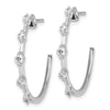 14k White Gold 3/8 carat Lab Grown Diamond VS/SI+ G+ Complete C-Hoop Post Earrings