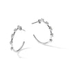14k White Gold 3/8 carat Lab Grown Diamond VS/SI+ G+ Complete C-Hoop Post Earrings