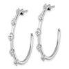 14k White Gold 3/4 carat Lab Grown Diamond VS/SI+ G+ Complete C-Hoop Post Earrings