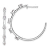Gold Diamond J-Hoop Earrings