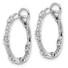 Gold Diamond In/Out Hoop Earrings