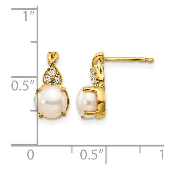 FWC Pearl and Diamond Earrings