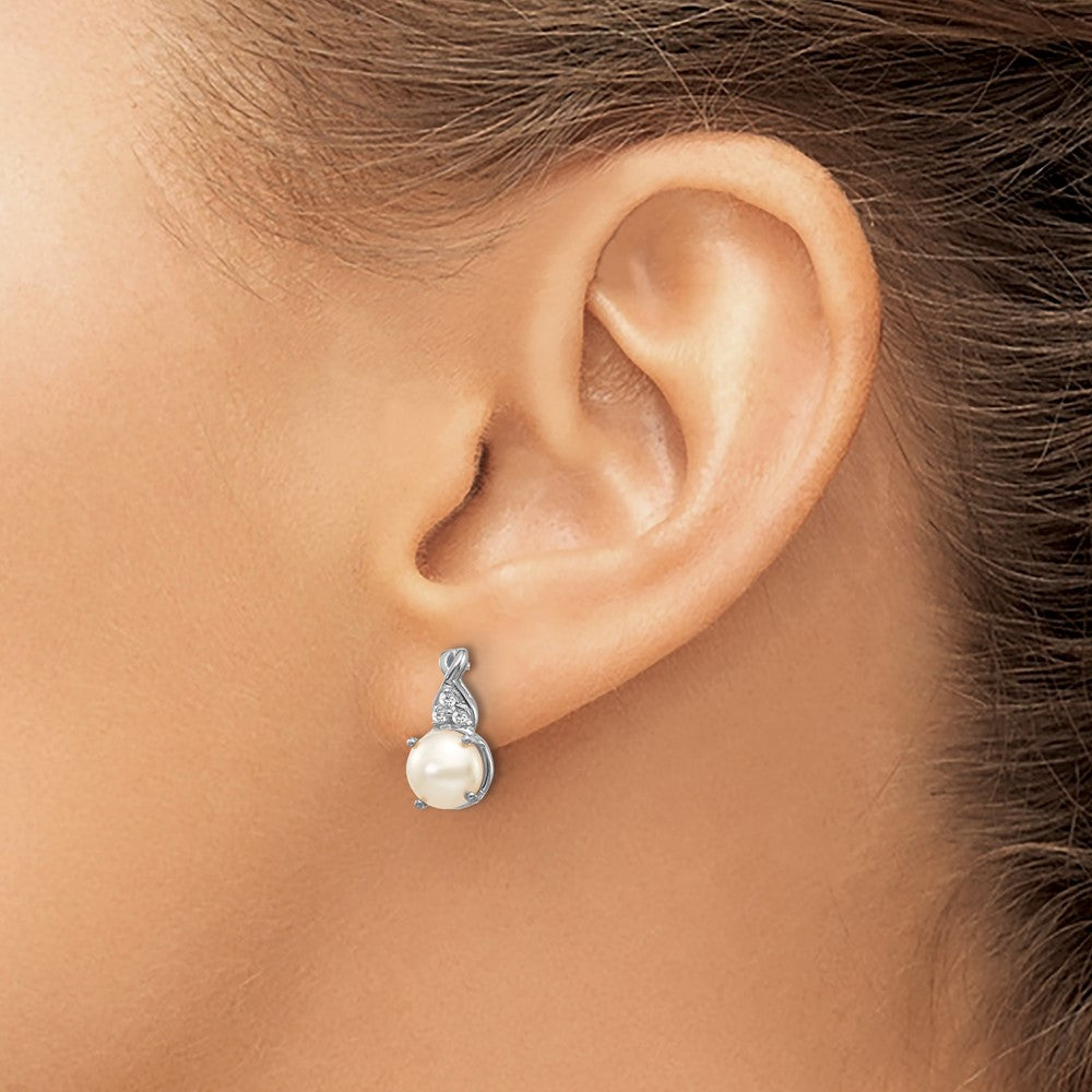 FWC Pearl and Diamond Earrings