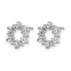14k White Gold 3/8 carat Diamond Fancy Sunburst Post Earrings