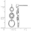 14k White Gold 1/8 carat Diamond Circles Dangle Post Earrings