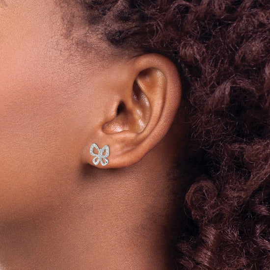 Diamond Butterfly Earrings