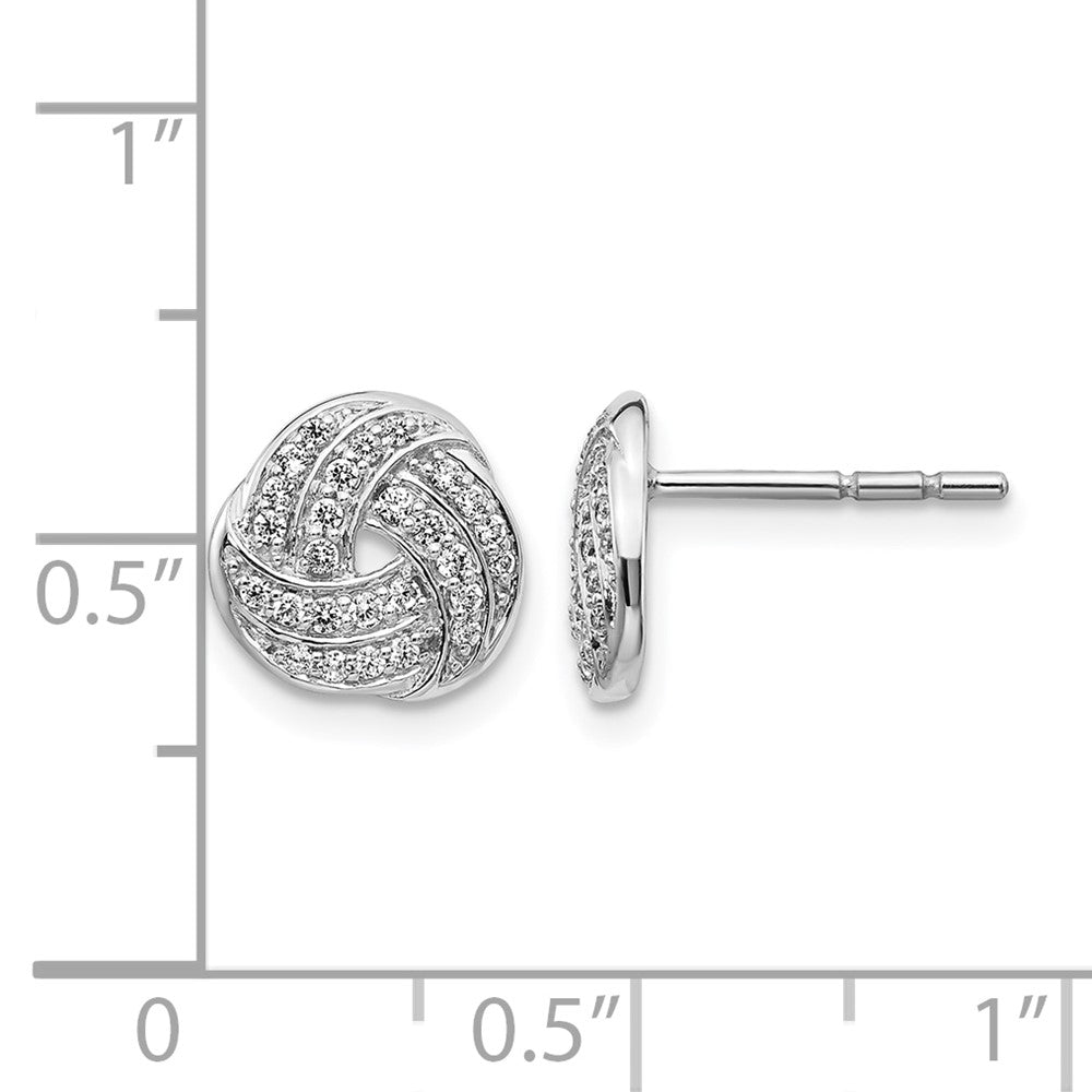 Diamond Love Knot Earrings