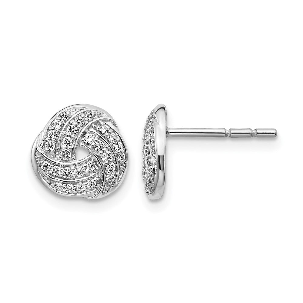 Diamond Love Knot Earrings